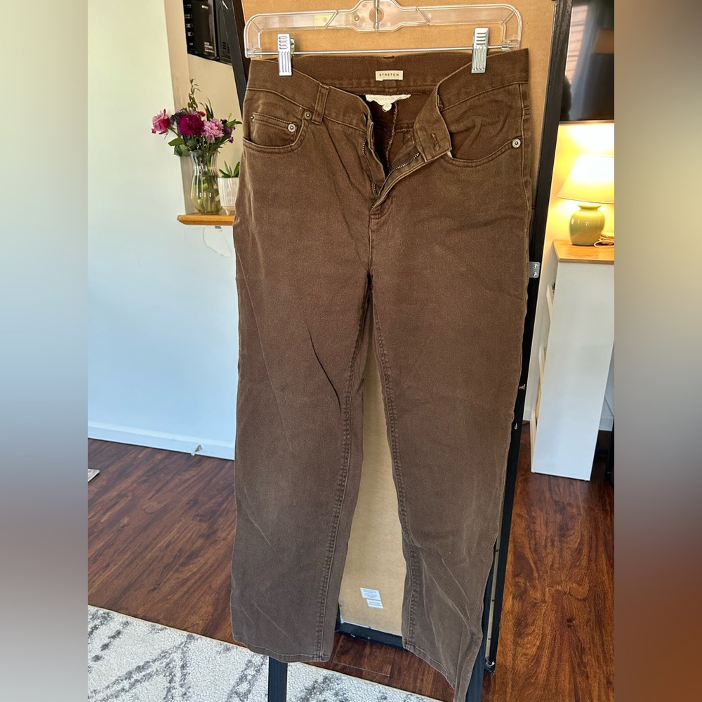Women's Brown Straight Leg Jeans